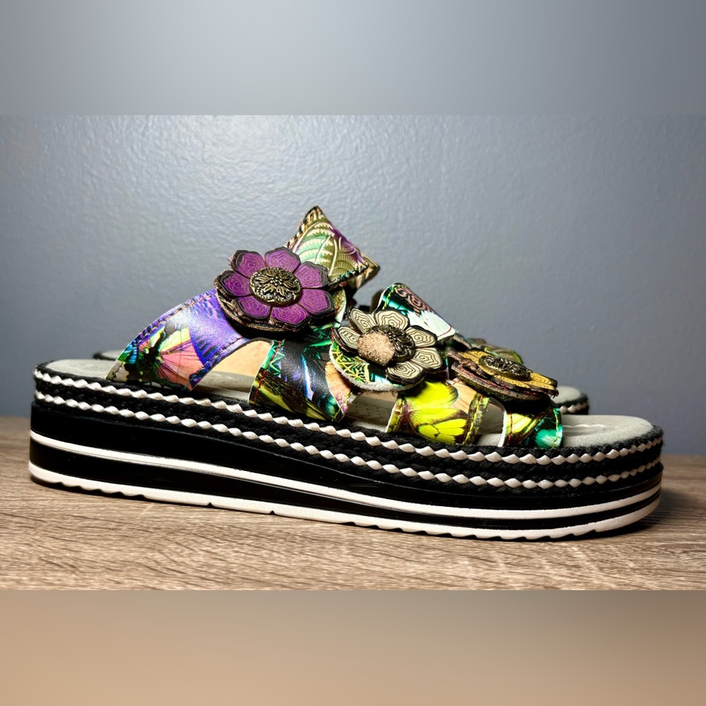 L’Artiste by Spring Step Naomi-Monarch Butterfly Sandals - Size EU 39 / US 8.5